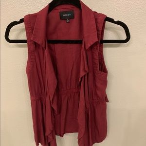 Girls flowing maroon vest